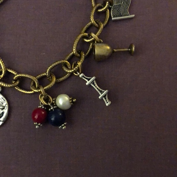 Patricia Nash World Traveler USA Charm Bracelet RGLDSOX NWT - Picture 9 of 12